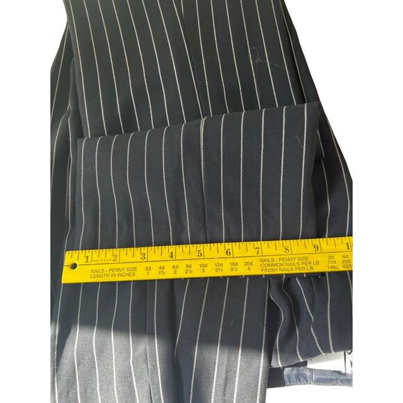 W’s Carlisle navy lined wool pinstriped trousers sz 10‎ chic - Picture 8 of 8
